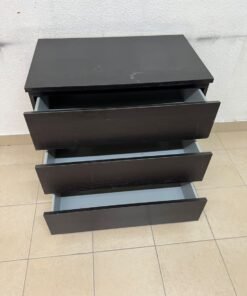 IKEA 3-drawer chest (MALM model, or a similar one like KULLEN, in black-brown). - Image 3
